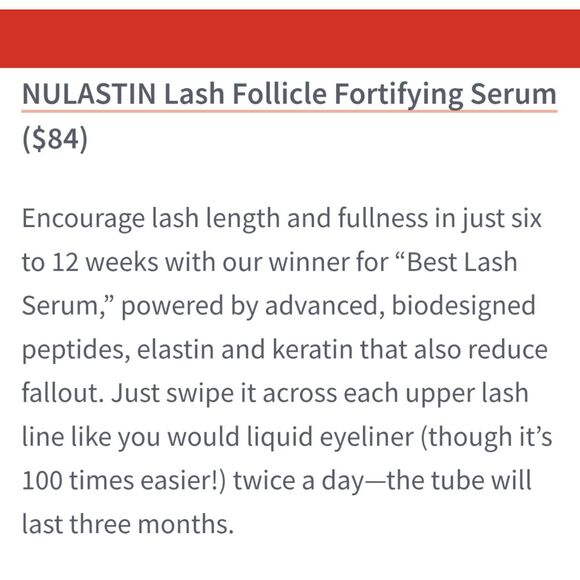 NULASTIN Lash Follicle Fortifying Serum Length Fullness Peptides Elastin NEW - Picture 2 of 6